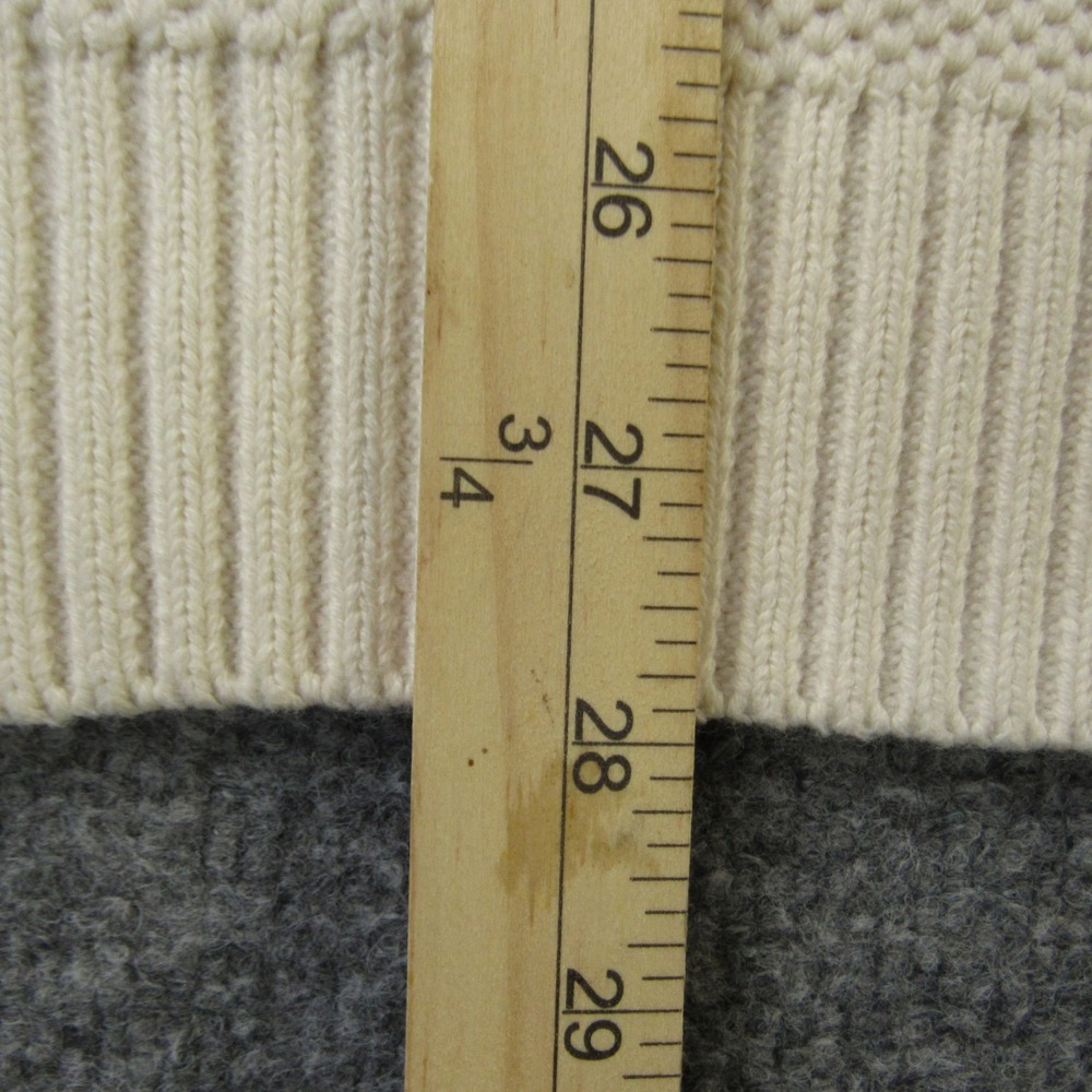 IZOD Sweater Mens XL White 1/4 Zip Mock‎ Neck Fair Isle Pullover Waffle Knit Ski - Picture 10 of 11